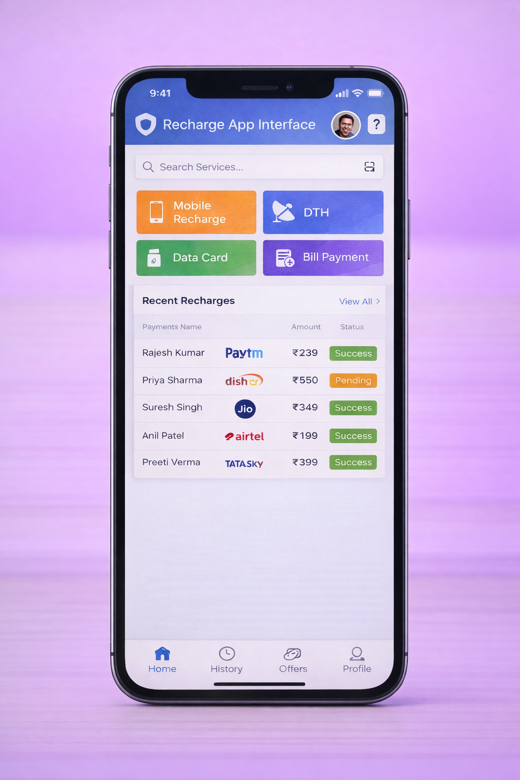 Recharge Application